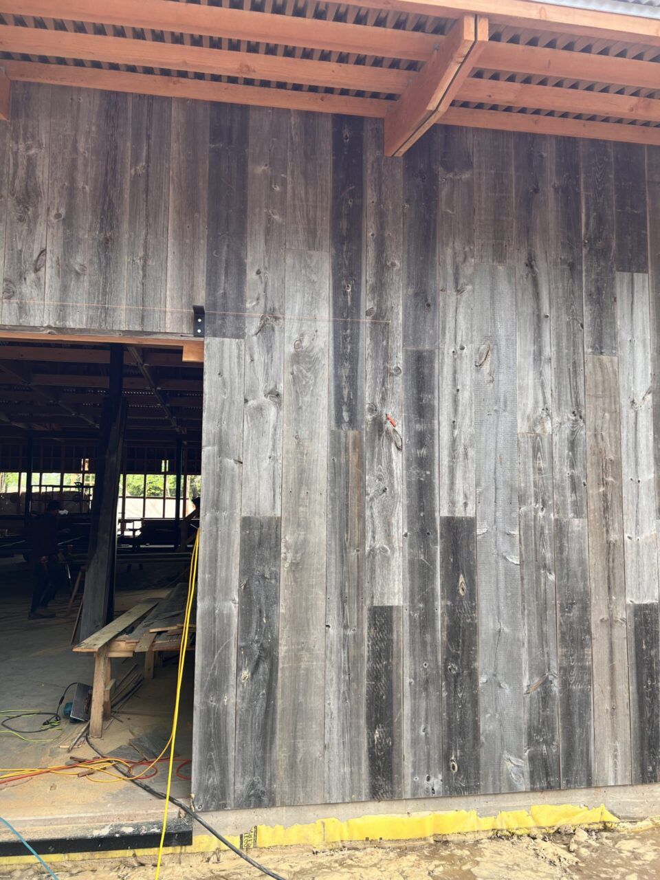 siding on the dance hall provided by Old World Lumbar April 2025