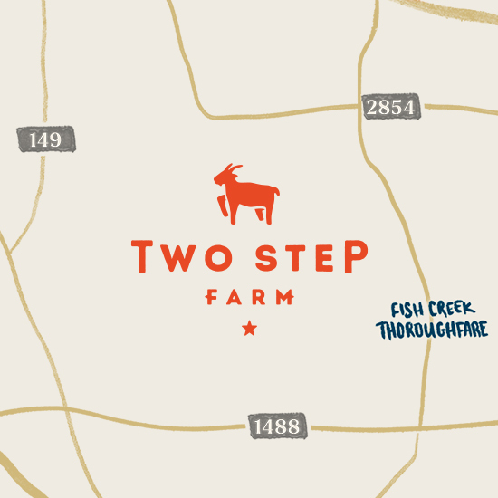 map of two step farm location